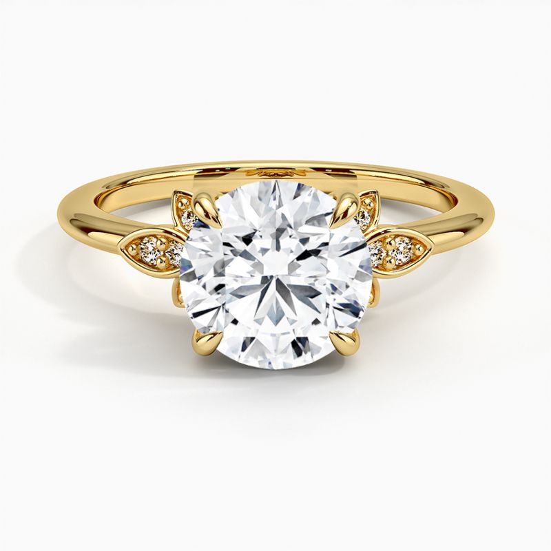 Elegant Moissanite Solitaire Personalized Ring