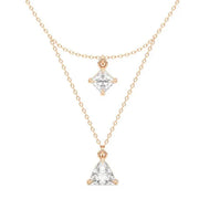 1.54 Ct Dainty gold cross necklace with small cross pendant.