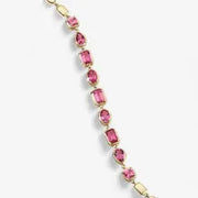 Swarovski tennis bracelet with shimmering white crystals in silver tone.