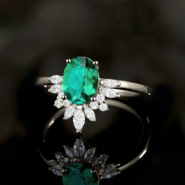 Oval & Marquise Cluster wedding Ring