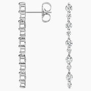 1.28 Ct White Gold Diamond Earrings For Custom Diamond Jewerlly 