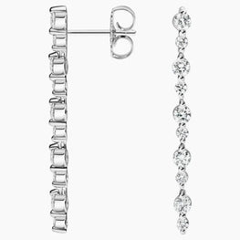 Marseille Lab Diamond Drop Earrings in Silver
