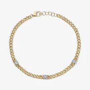 0.96 Ct Round Cartier tennis bracelet with diamonds in yellow gold design.