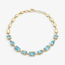 4.84 Ct Emerald Cut Blue Diamond Bracelect For Jewerlly 