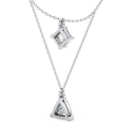 1.54 Ct Dainty gold cross necklace with small cross pendant.