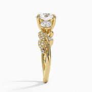 Rose gold pear shaped engagement ring with lab grown diamond - Engagement Ring .