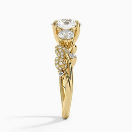 Twisted Moissanite Engagement Ring