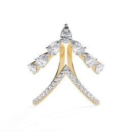 3.98 Ct pear & round diamond  Women Unique Anniversary Ring . 