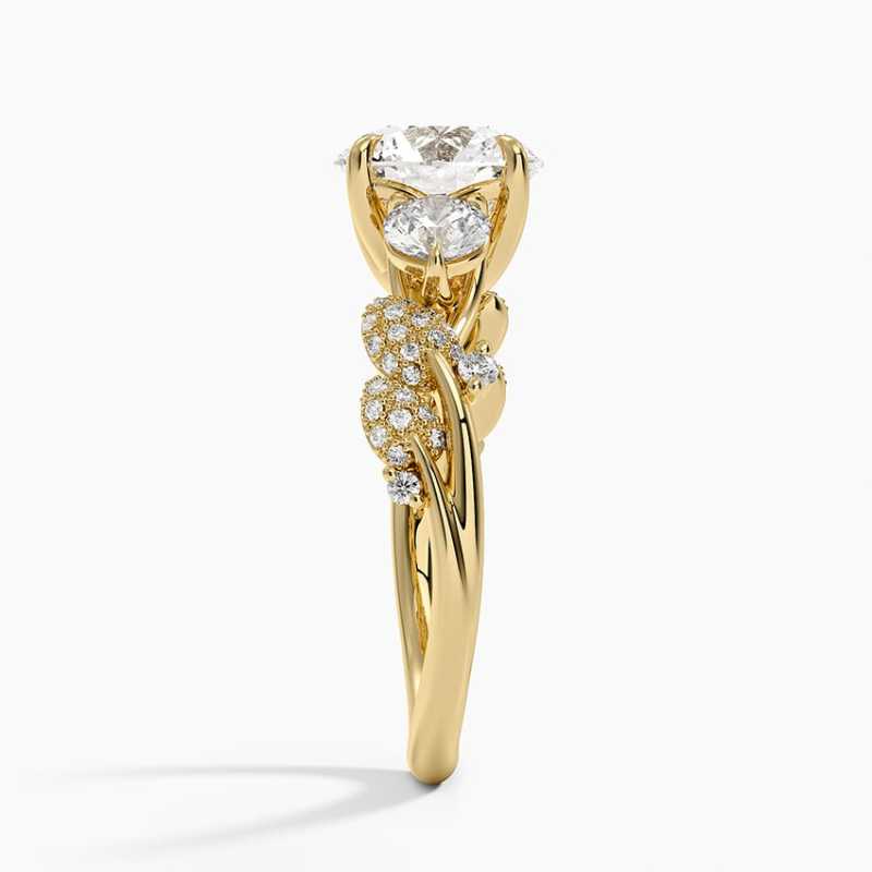 Twisted Moissanite Engagement Ring