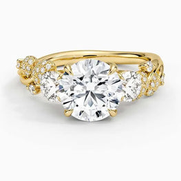 Twisted Moissanite Engagement Ring