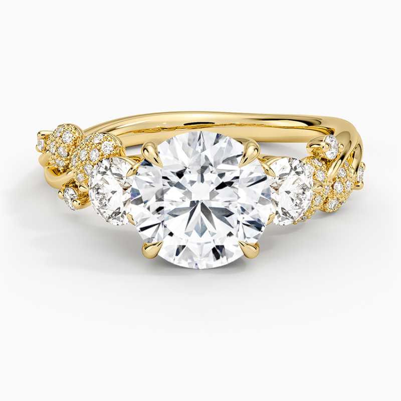 Twisted Moissanite Engagement Ring