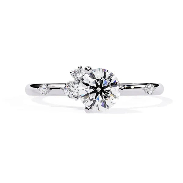 Delicate Moissanite Proposal Ring