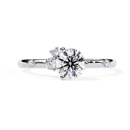 Delicate Moissanite Proposal Ring