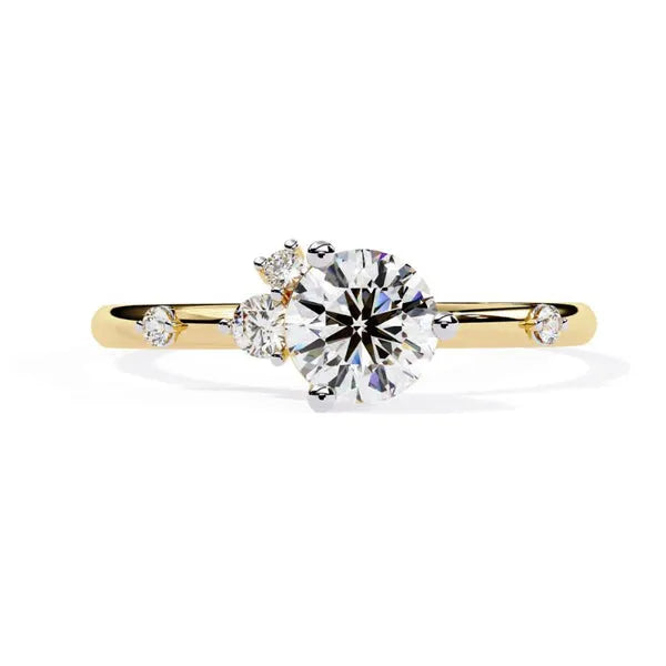 Delicate Moissanite Proposal Ring