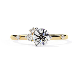 Delicate Moissanite Proposal Ring