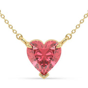 1.01 Ct 14k gold pendant necklace with delicate chain and charm.