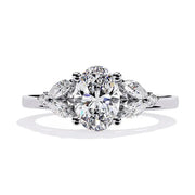 3.94 Oval Cut Diamond Women Special  anniversary ring with birthstone