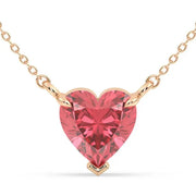 1.01 Ct 14k gold pendant necklace with delicate chain and charm.