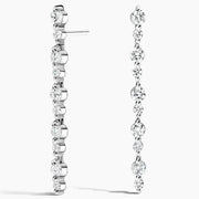 1.28 Ct White Gold Diamond Earrings For Custom Diamond Jewerlly 