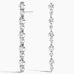 1.28 Ct White Gold Diamond Earrings For Custom Diamond Jewerlly 