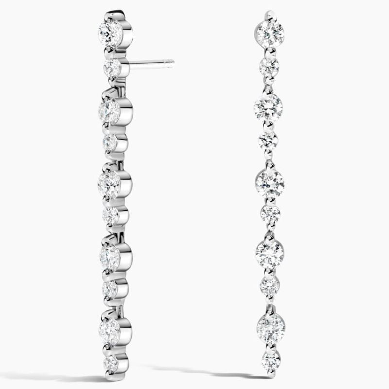 Marseille Lab Diamond Drop Earrings in Silver