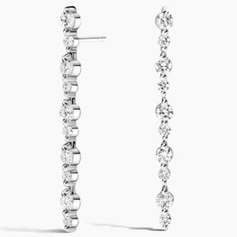 Marseille Lab Diamond Drop Earrings in Silver