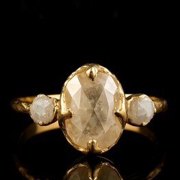 Natural & Rough Diamond Elegant Wedding Ring