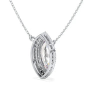 2.15 Ct Womens gold necklace with delicate chain and pendant.