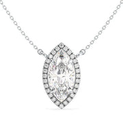 2.15 Ct Womens gold necklace with delicate chain and pendant.