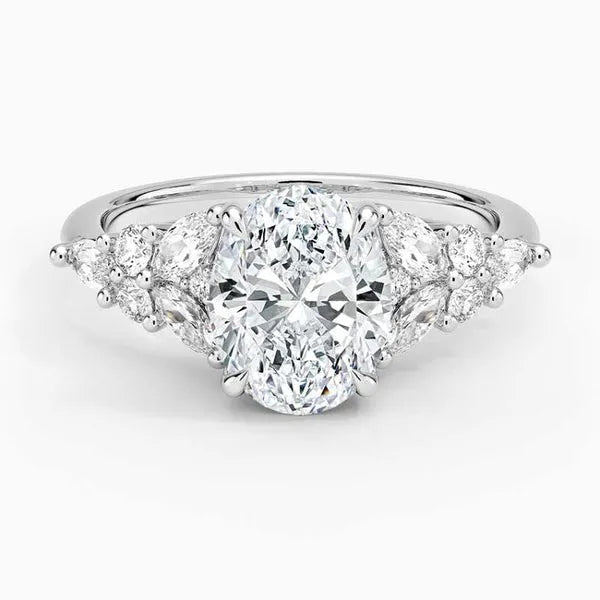 Modern Moissanite Engagement Ring