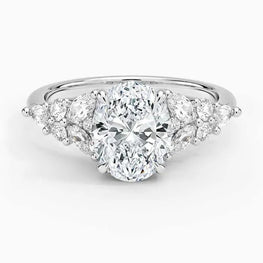 Modern Moissanite Engagement Ring