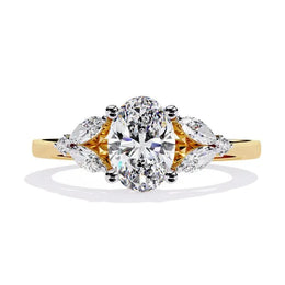3.94 Oval Cut Diamond Women Special  anniversary ring with birthstone