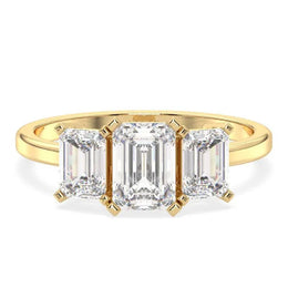 3.14 Emerald Cut Diamond Unique wedding rings and wedding marriage ring styles - 