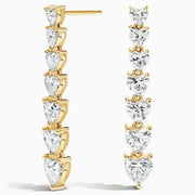 3.94 Ct Heart Shaped Diamond Earring For Custom  jewerlly 