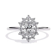 3.84 Ct Halo Engagement Diamond Gold Ring Women Special Diamond Ring .