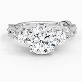 Modern Moissanite Engagement Ring