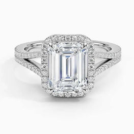 Split Shank Moissanite Engagement Ring