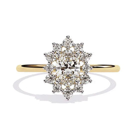 Elegant Moissanite Halo Anniversary Ring
