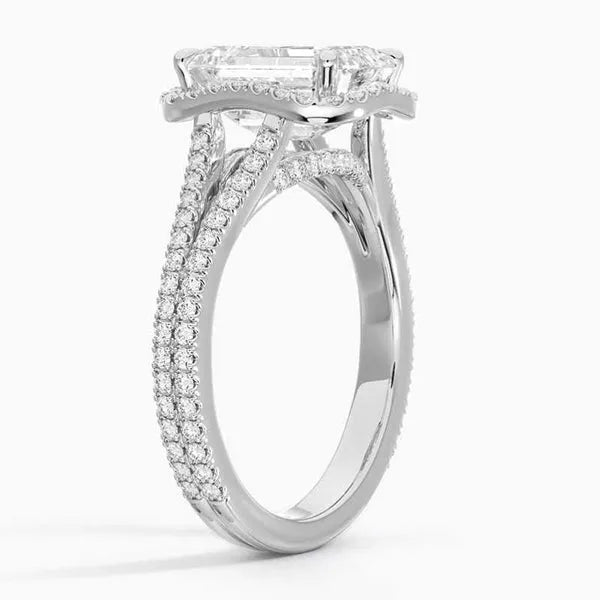 Split Shank Moissanite Engagement Ring
