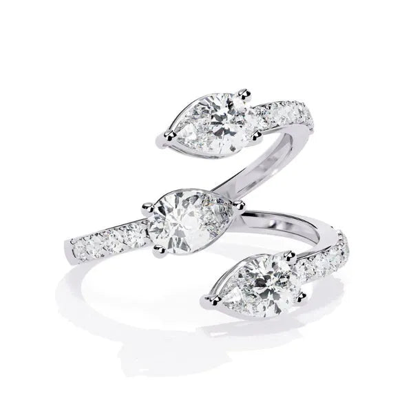 Modern Moissanite Anniversary Ring