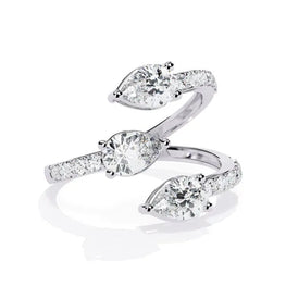 Modern Moissanite Anniversary Ring