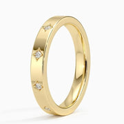 0.09Elara Lab Grown Diamond Ring in 14K Yellow Gold Eternity Wedding Ring