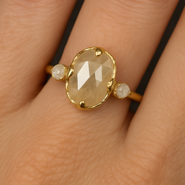Natural & Rough Diamond Elegant Wedding Ring