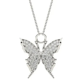 1.94 Ct Gold shell necklace pendant shaped like a seashell.