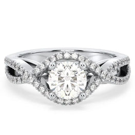Affordable Round Moissanite Twisted Ring