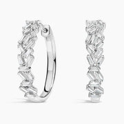2..69 Ct Bauggte Diamond White Gold Plated Diamond Earrings . 
