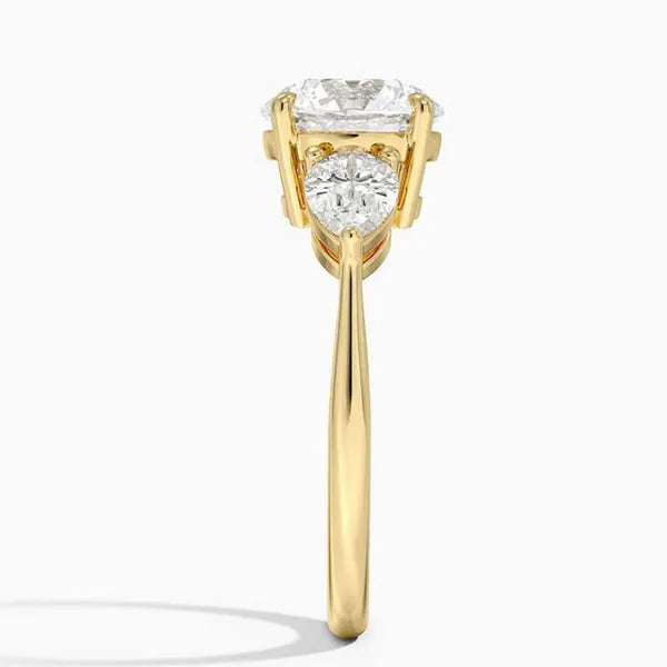 Personalized Moissanite Three Stone Ring