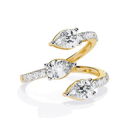 Modern Moissanite Anniversary Ring
