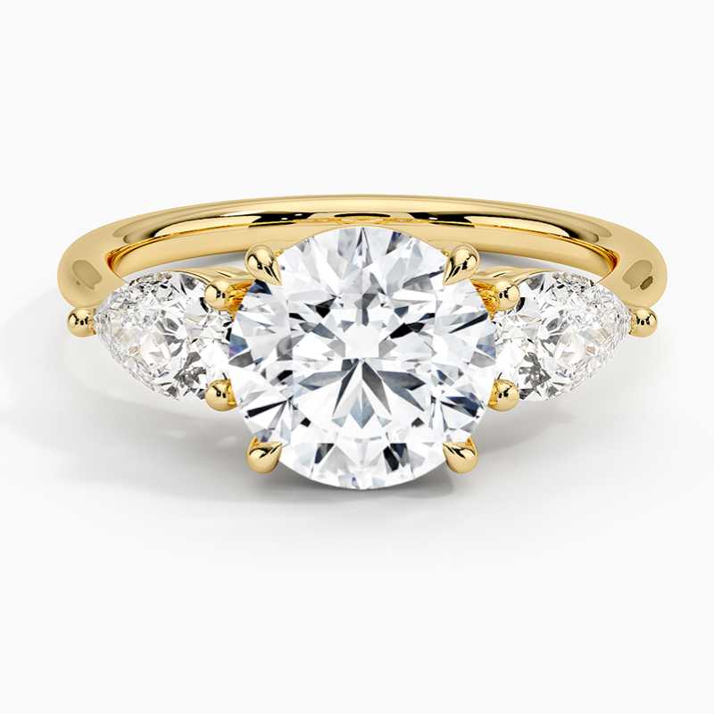 Personalized Moissanite Three Stone Ring