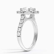 Vintage diamond engagement ring with sapphire accents White Gold Diamond Ring 